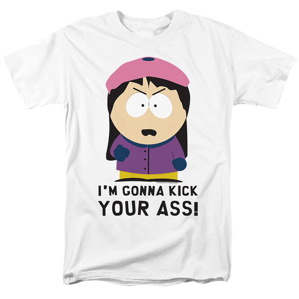 South Park - Im Gonna Kick Your Ass - Adult Unisex Short Sleeve T-Shirt - White
