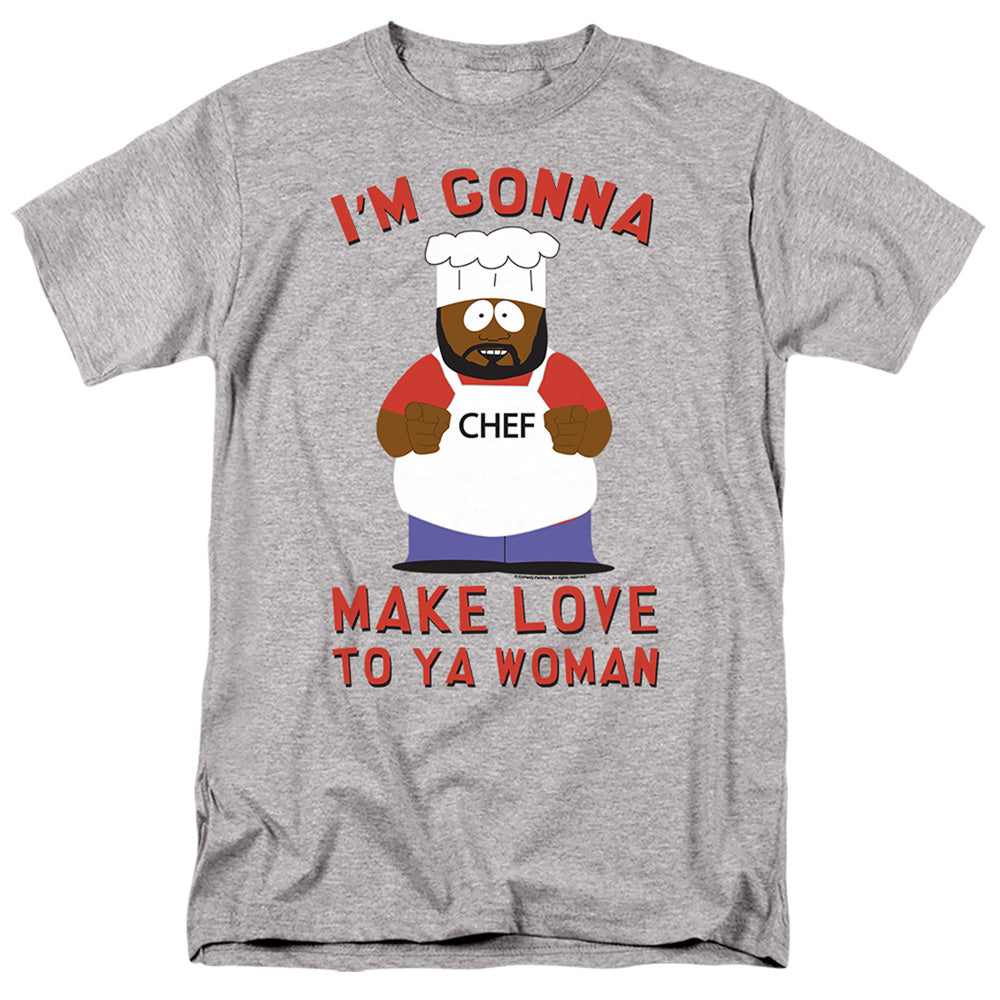 South Park - Make Love - Adult Unisex Short Sleeve T-Shirt - Gray