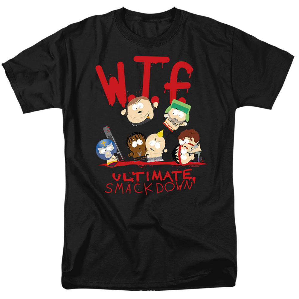 South Park - Wtf Ultimate Smackdown - Adult Unisex Short Sleeve T-Shirt - Black