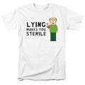 South Park - Lying Makes You Sterile - Adult Unisex Short Sleeve T-Shirt - White