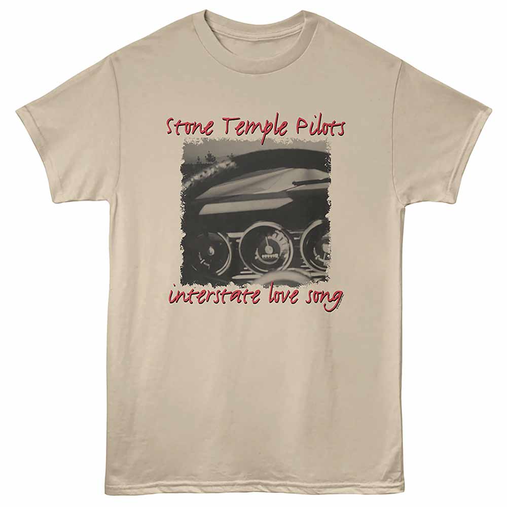 Stone Temple Pilots - Interstate Love Song - Front Print Adult Short Sleeve Solid T-Shirt - Sand