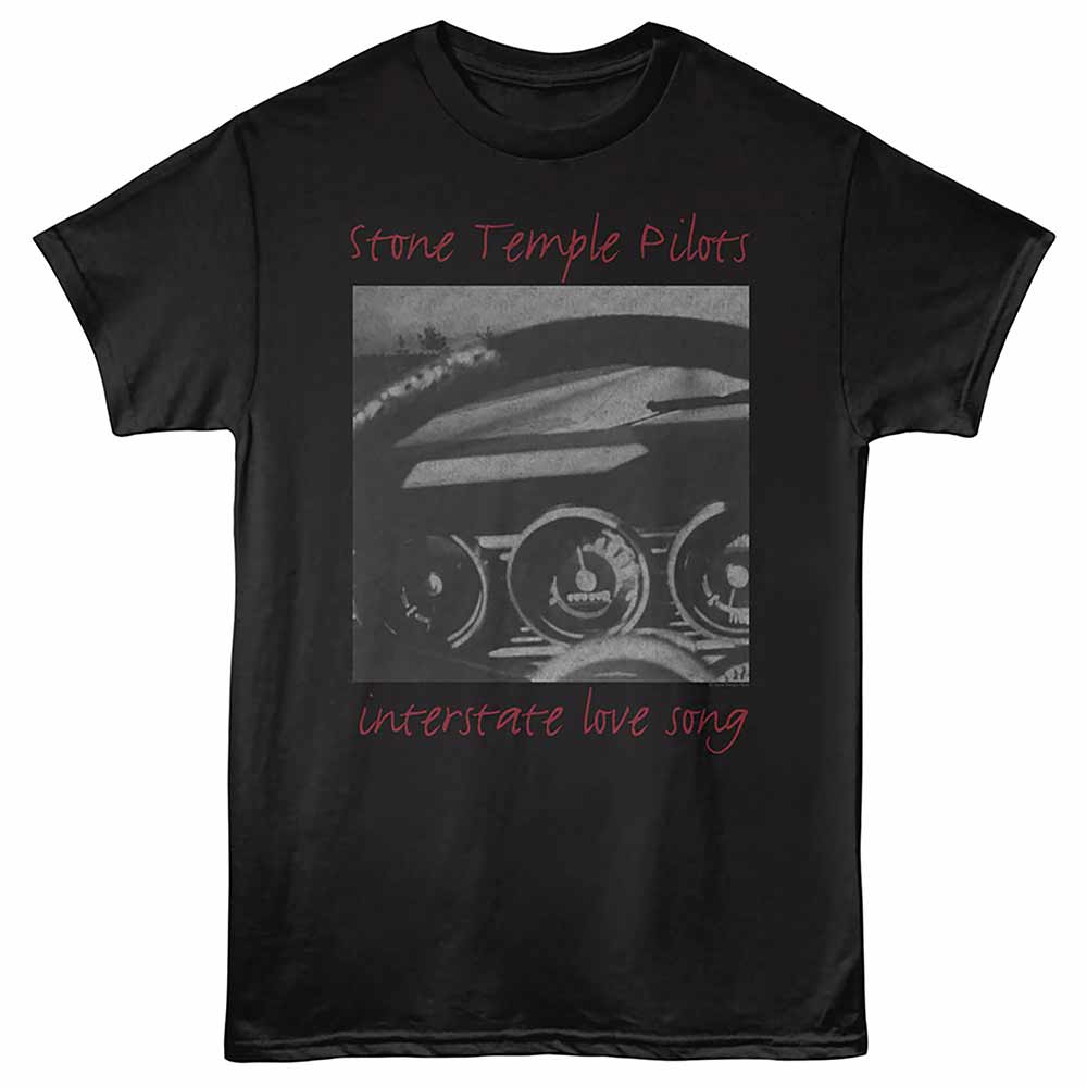 Stone Temple Pilots - Love Song - Front Print Adult Short Sleeve Solid T-Shirt - Black