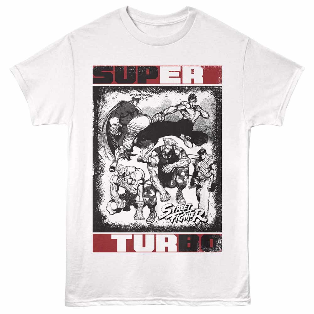 Street Fighter - Super Turbo - Adult Unisex Short Sleeve T-Shirt - White