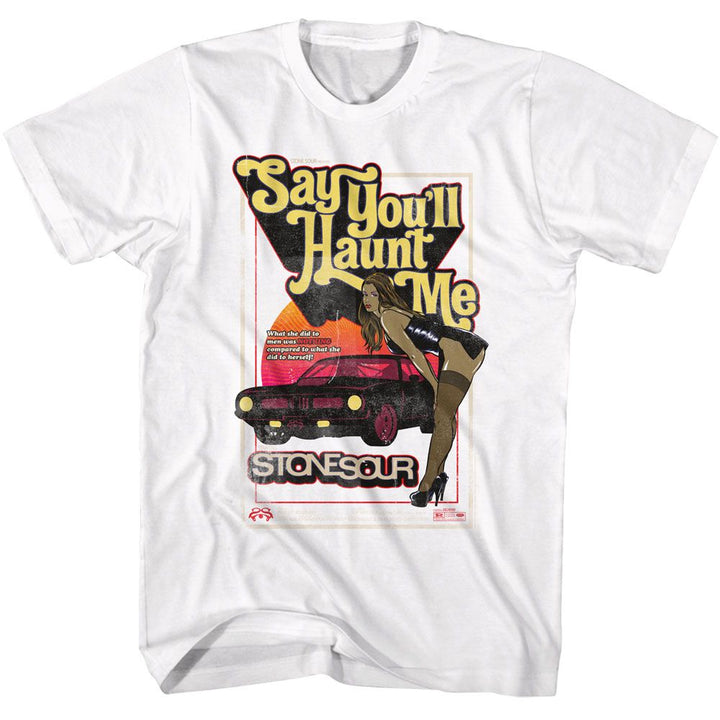 Stone Sour Say Youll Haunt Me Car American Classics Adult Short Sleeve T-Shirt