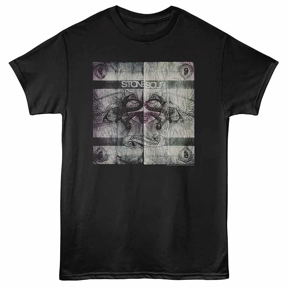 Stone Sour - Audio Secrecy - Front Print Adult Short Sleeve Solid T-Shirt - Black