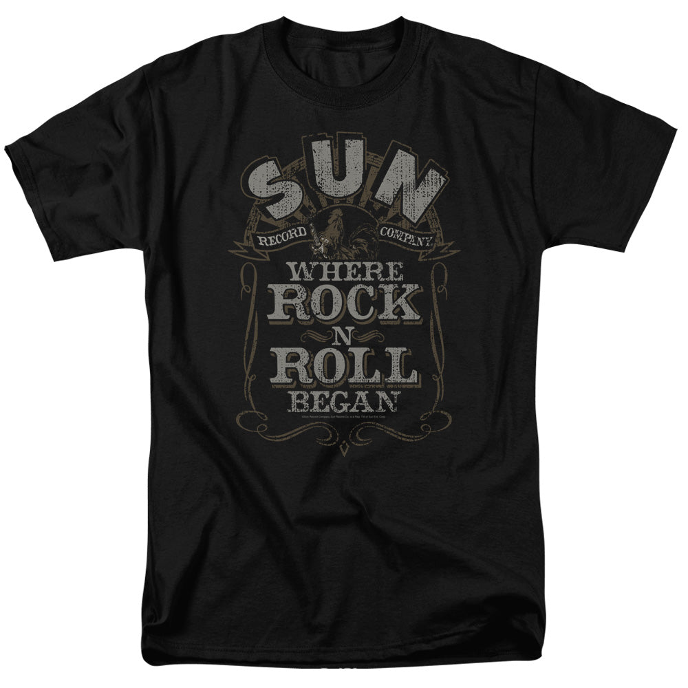 Sun Records - Where Rock Began - Adult Unisex Short Sleeve T-Shirt - Black