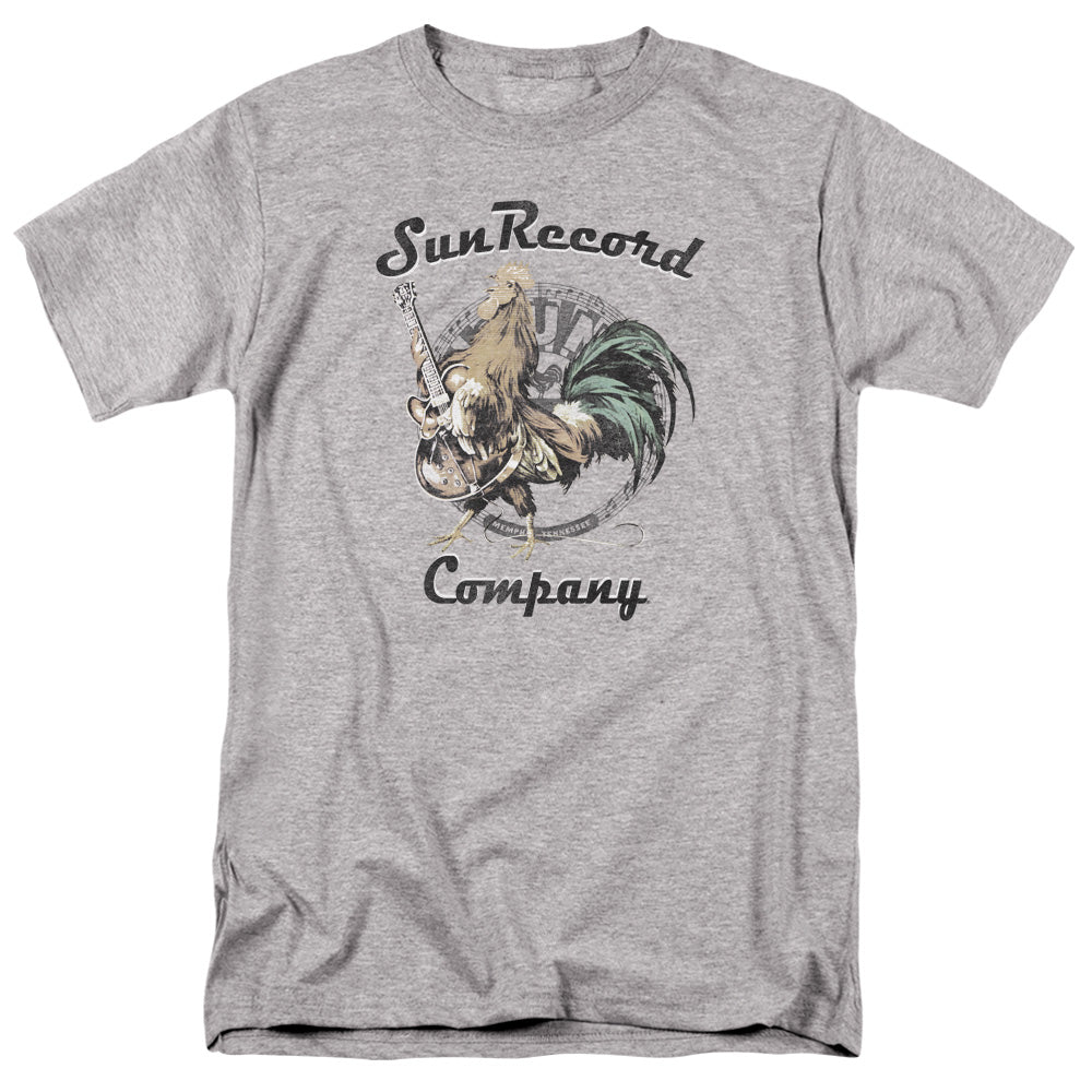 Sun Records - Rockin Rooster Logo - Adult Unisex Short Sleeve T-Shirt - Gray