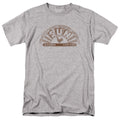 Sun Records - Half Logo Distressed - Adult Unisex Short Sleeve T-Shirt - Gray