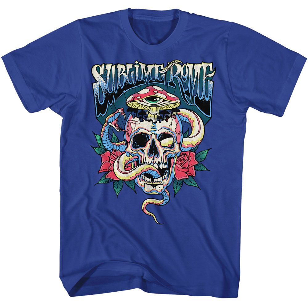 Sublime With Rome Snake Skull Officially Licensed Adult Short Sleeve T-Shirt