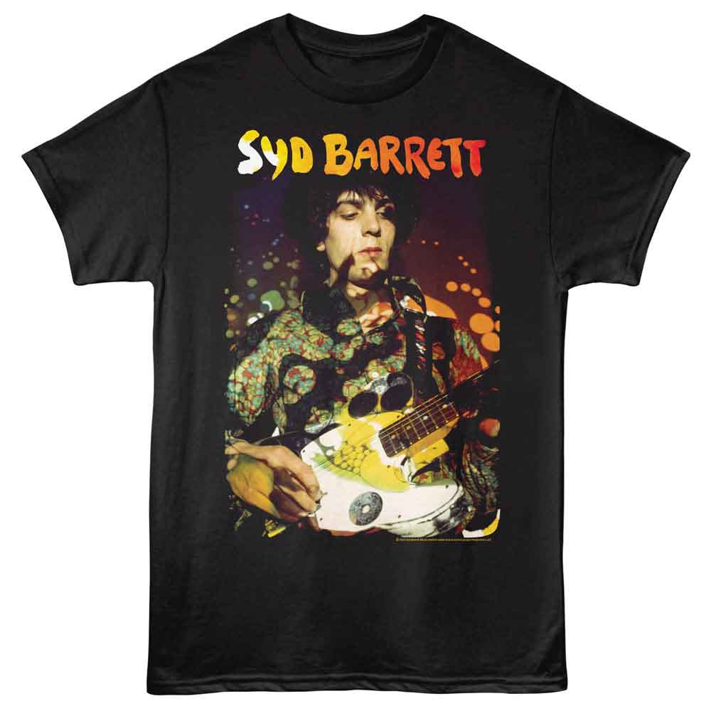 Syd Barrett - Physchadelic Circles - American Classics - Black Solid Adult Short Sleeve T-Shirt