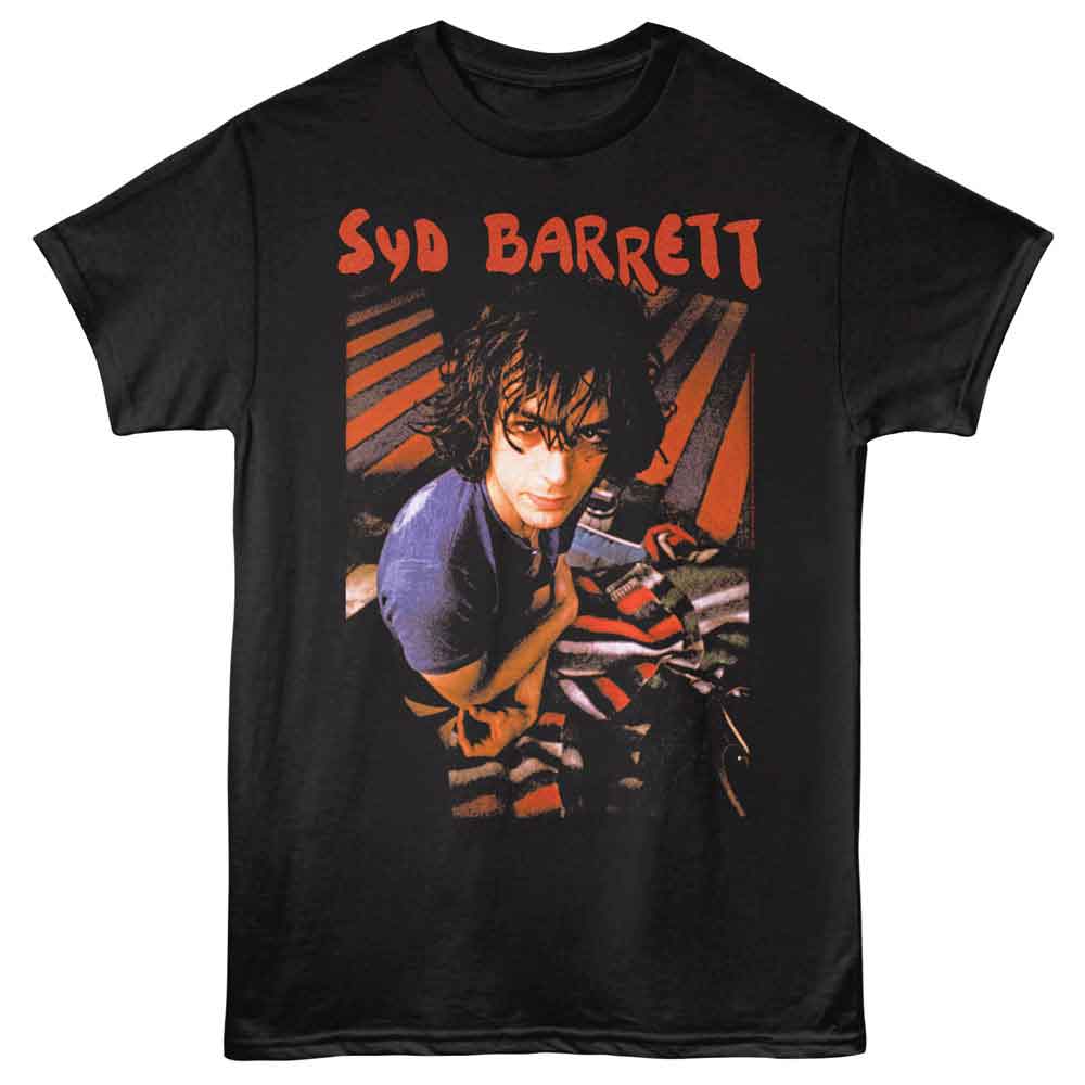 Syd Barrett - Stripey - American Classics - Black Solid Adult Short Sleeve T-Shirt