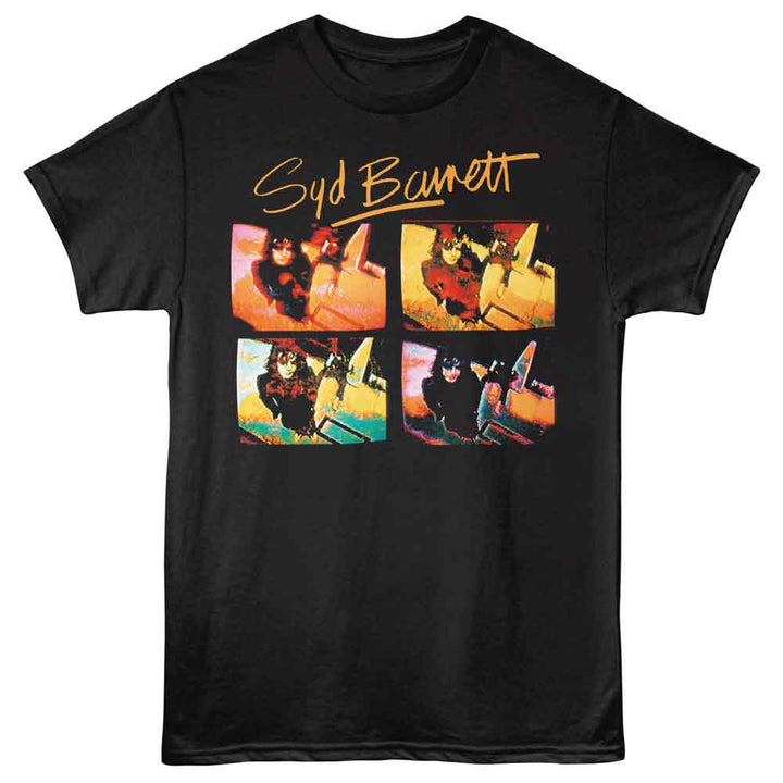 Syd Barrett - Four Screens - Black - Front Print Solid Adult Unisex Short Sleeve T-Shirt