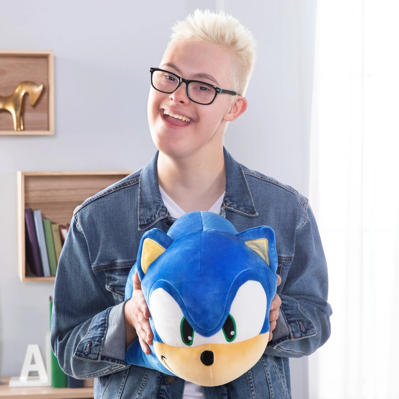 Club Mocchi- Mocchi- Sonic the Hedgehog - Sonic - Mega Plush Toy - 15 inch