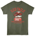 Tuskegee Airmen - 302nd Fighter Squadron - Officially Licensed Military Green Adult Short Sleeve T-Shirt