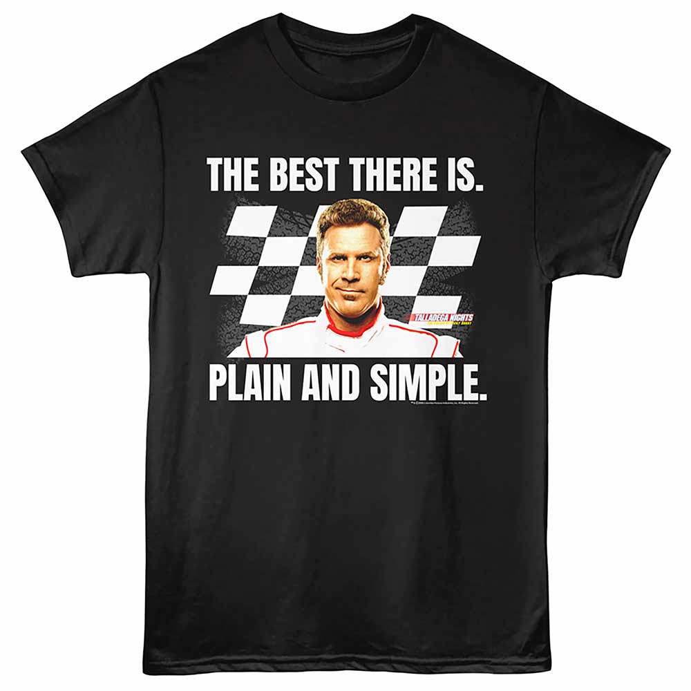 Talladega Nights - Simple - Adult Unisex Short Sleeve T-Shirt - Black