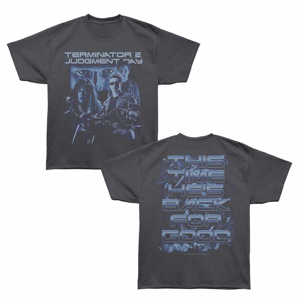 Terminator - Back For Good - Bronx Oversized Short Sleeve T-Shirt - Front & Back Print - Gray