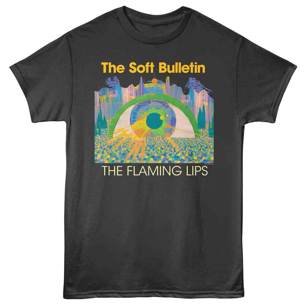 Flaming Lips - Soft Bulletin - Front Print Adult Short Sleeve Solid T-Shirt - Smoke