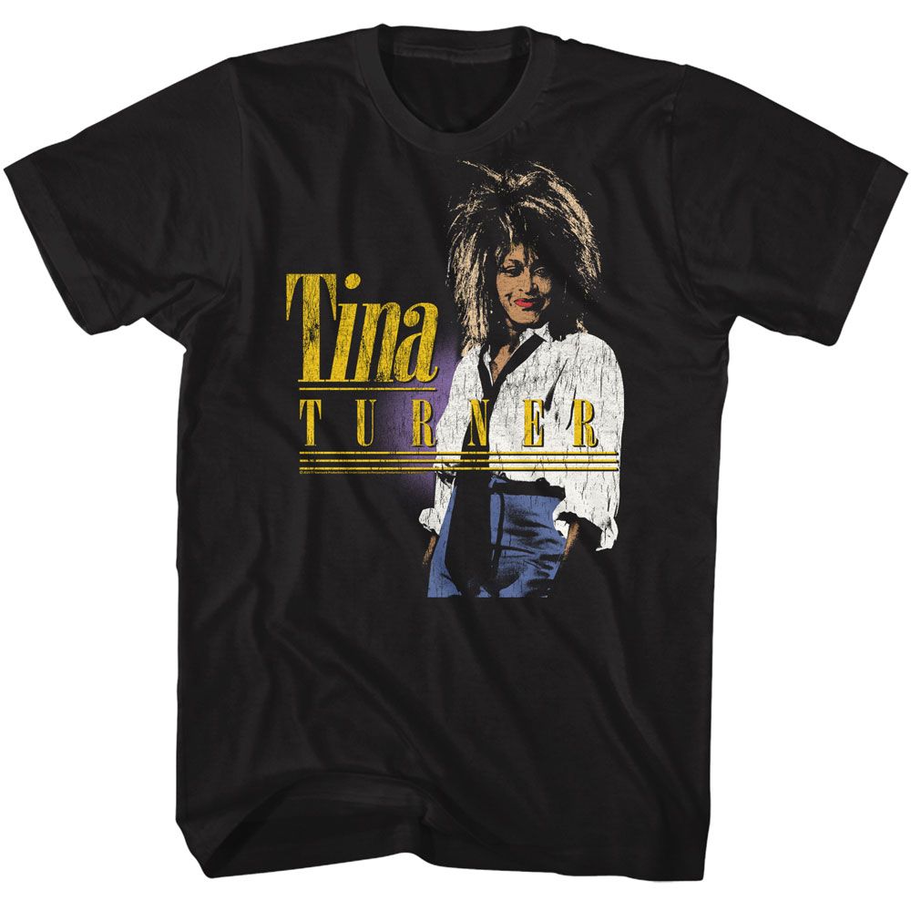 Tina Turner Slouchy Shirt And Tie American Classics Adult Short Sleeve T-Shirt