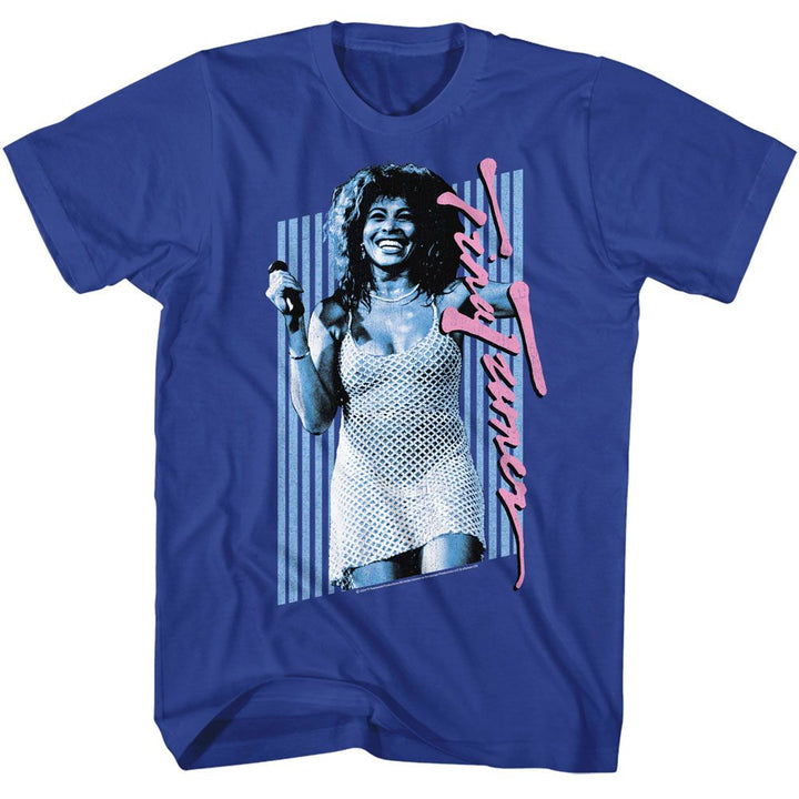 Tina Turner - Background Bars - American Classics - Adult Short Sleeve T-Shirt