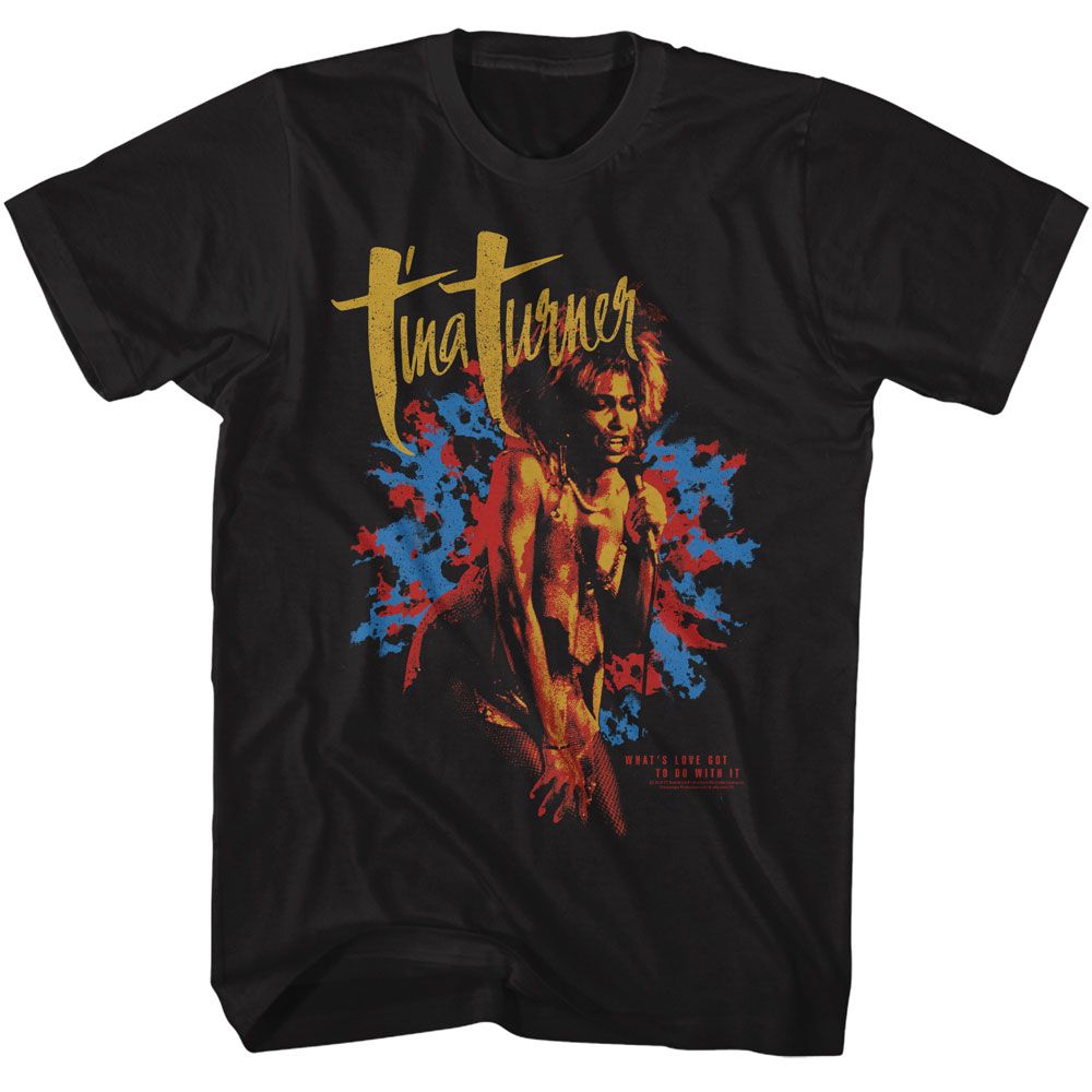 Tina Turner - Splatter Background - American Classics Adult Short Sleeve T-Shirt