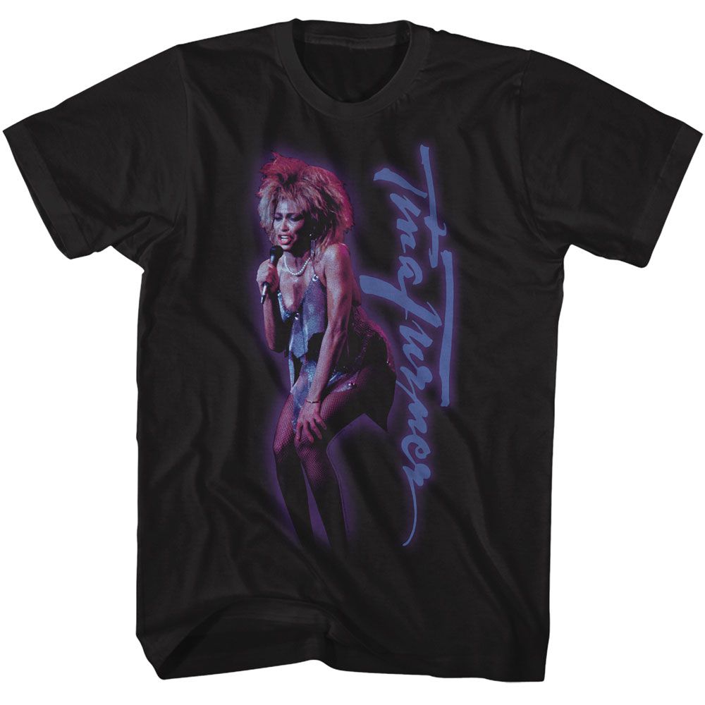 Tina Turner - Singing Outer Glow - American Classics Adult Short Sleeve T-Shirt