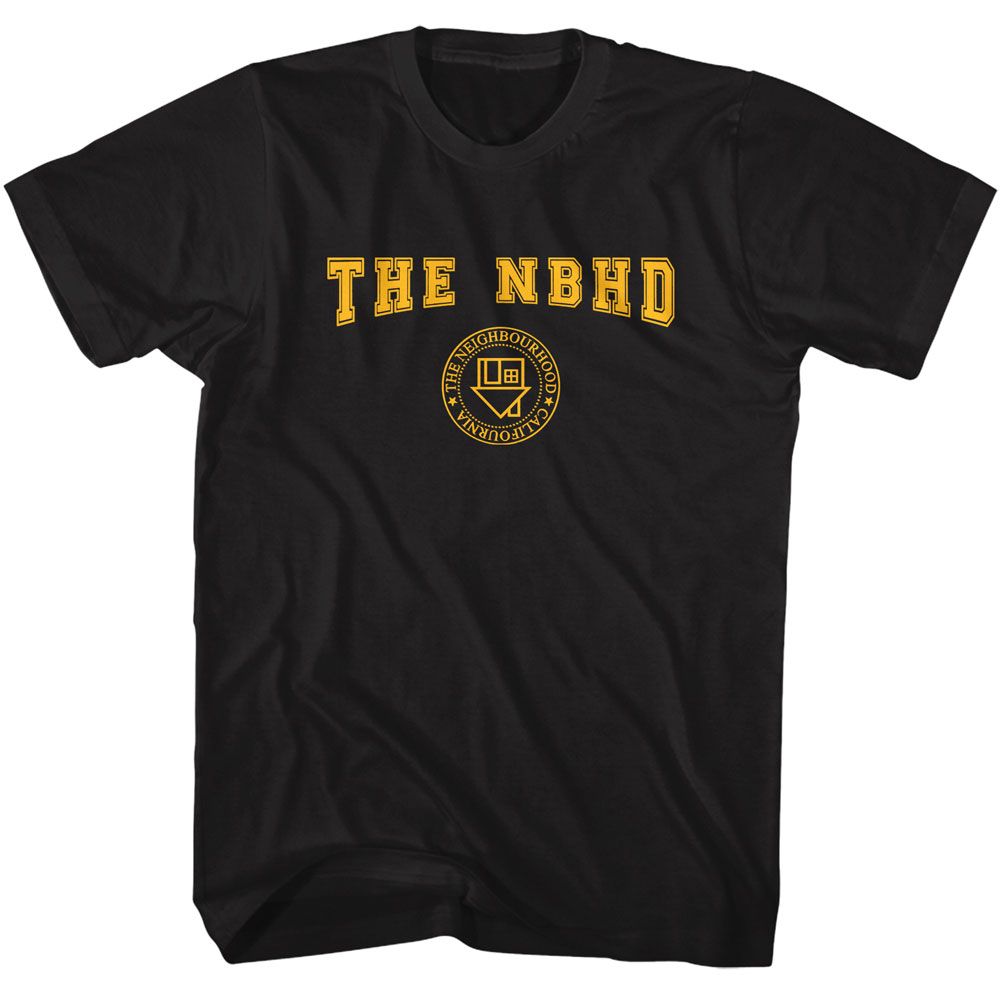 The Neighbourhood - Collegiate Crest - American Classics - Solid Black Adult Short Sleeve T-Shirt