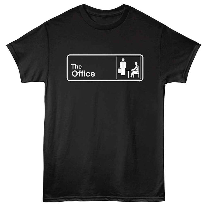 The Office - Sign - Front Print Adult Short Sleeve T-Shirt - Black