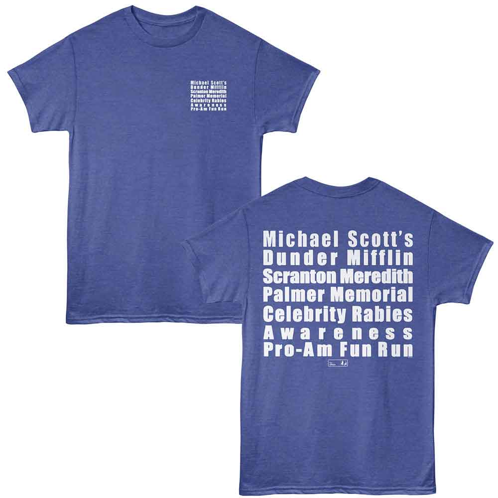 The Office - Fun Run - 2-Sided Print Adult Short Sleeve T-Shirt - Royal Heather