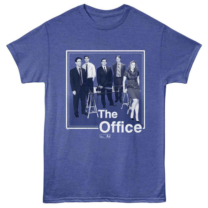 The Office - Cast - Front Print Adult Short Sleeve T-Shirt - Royal Heather