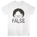 The Office - False - Front Print Adult Short Sleeve T-Shirt - White