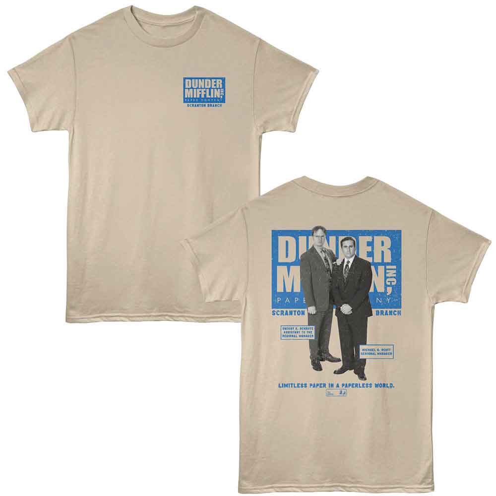 The Office - Limitless Paper - 2-Sided Print Adult Short Sleeve T-Shirt - Sand