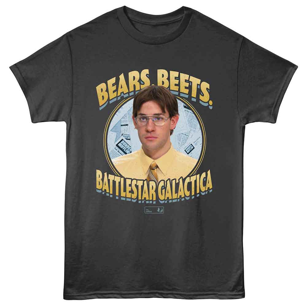 The Office - Bears Beets Battlestar - Adult Short Sleeve T-Shirt - Smoke
