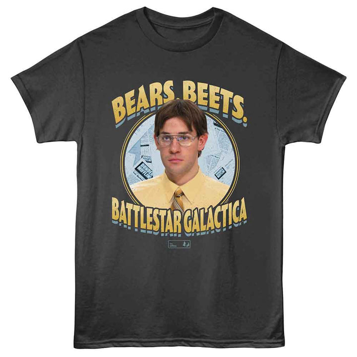 The Office - Bears Beets Battlestar - Adult Short Sleeve T-Shirt - Smoke