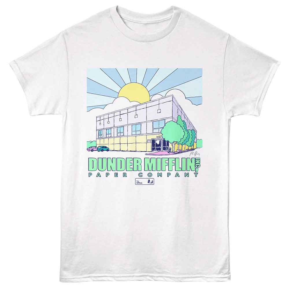 The Office - Dunder Mifflin Building - Adult Short Sleeve T-Shirt - White