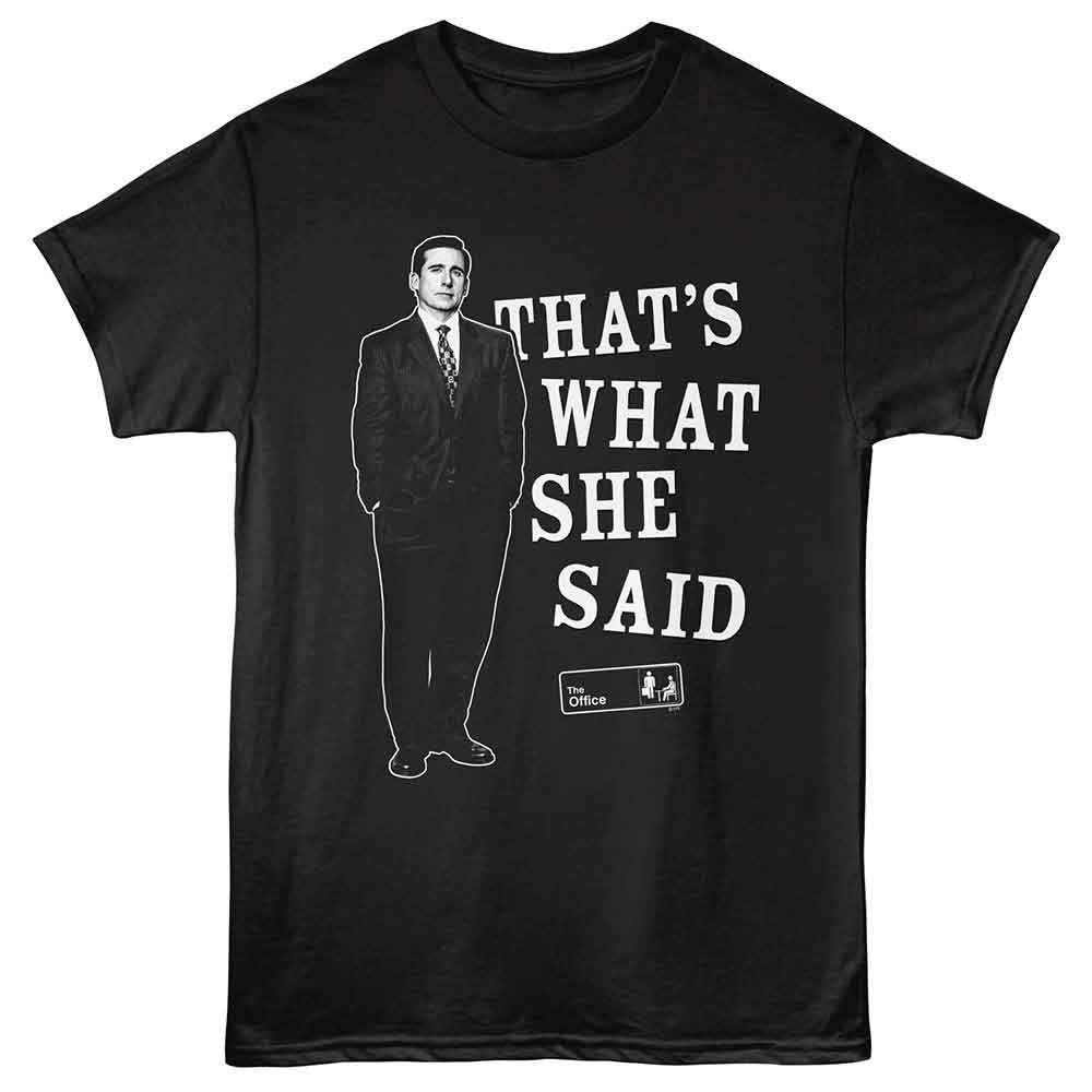 The Office - Standing Michael She Said - Adult Short Sleeve T-Shirt - Black