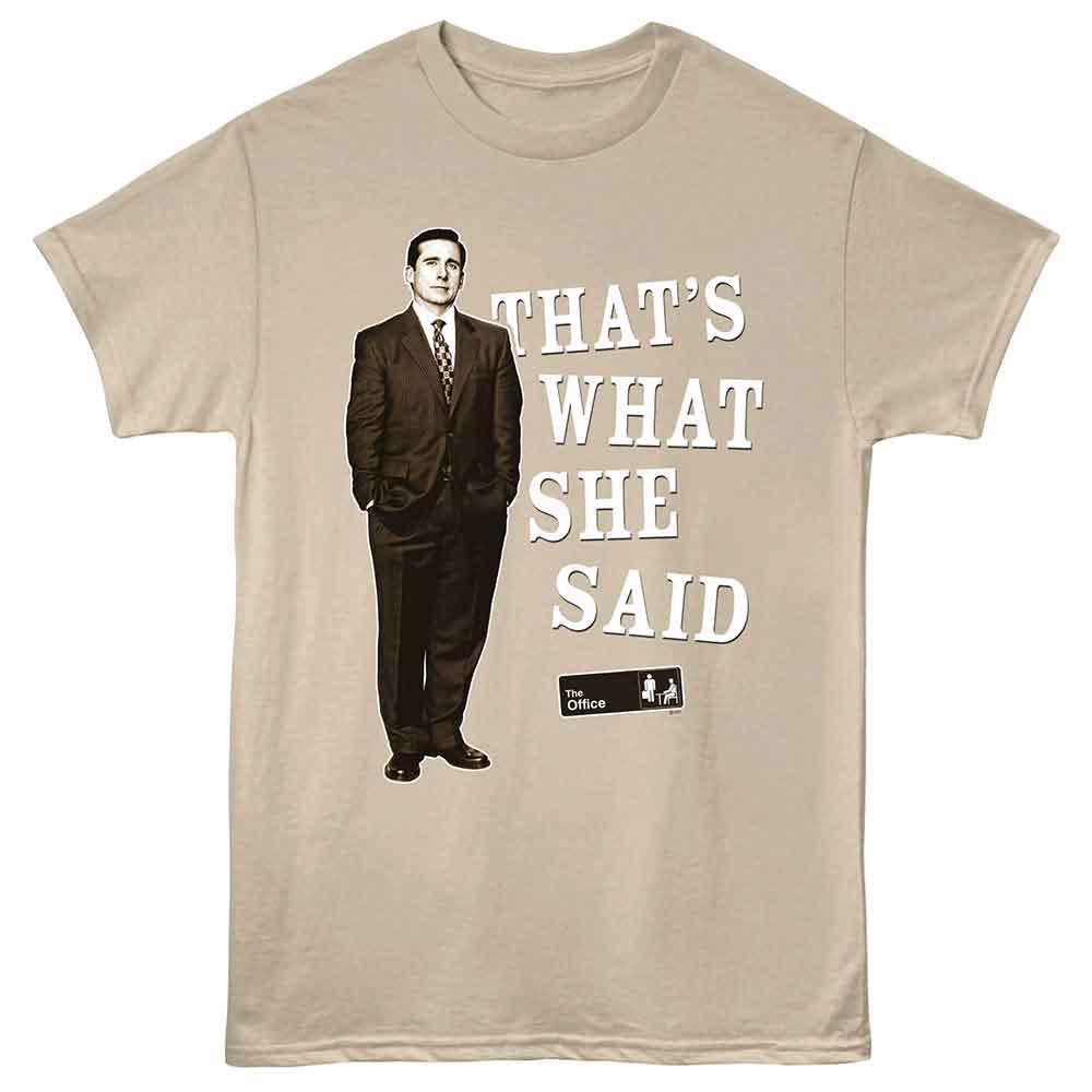 The Office - Standing Michael Alt Color - Adult Short Sleeve T-Shirt - Sand