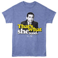 The Office - She Said Smiling - Adult Short Sleeve T-Shirt - Light Blue Heather