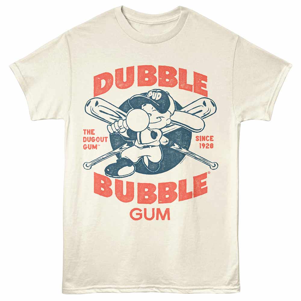 Tootsie Roll - Dugout Gum - Adult Unisex Short Sleeve T-Shirt - Natural