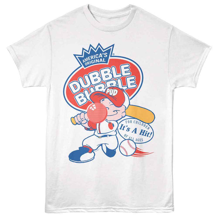 Tootsie Roll - Pud Baseball - Front Print Adult Short Sleeve Solid T-Shirt - White