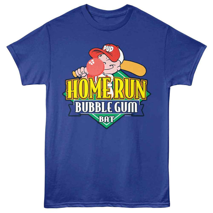 Tootsie Roll - Home Run Pud - Front Print Adult Short Sleeve Solid T-Shirt - Royal