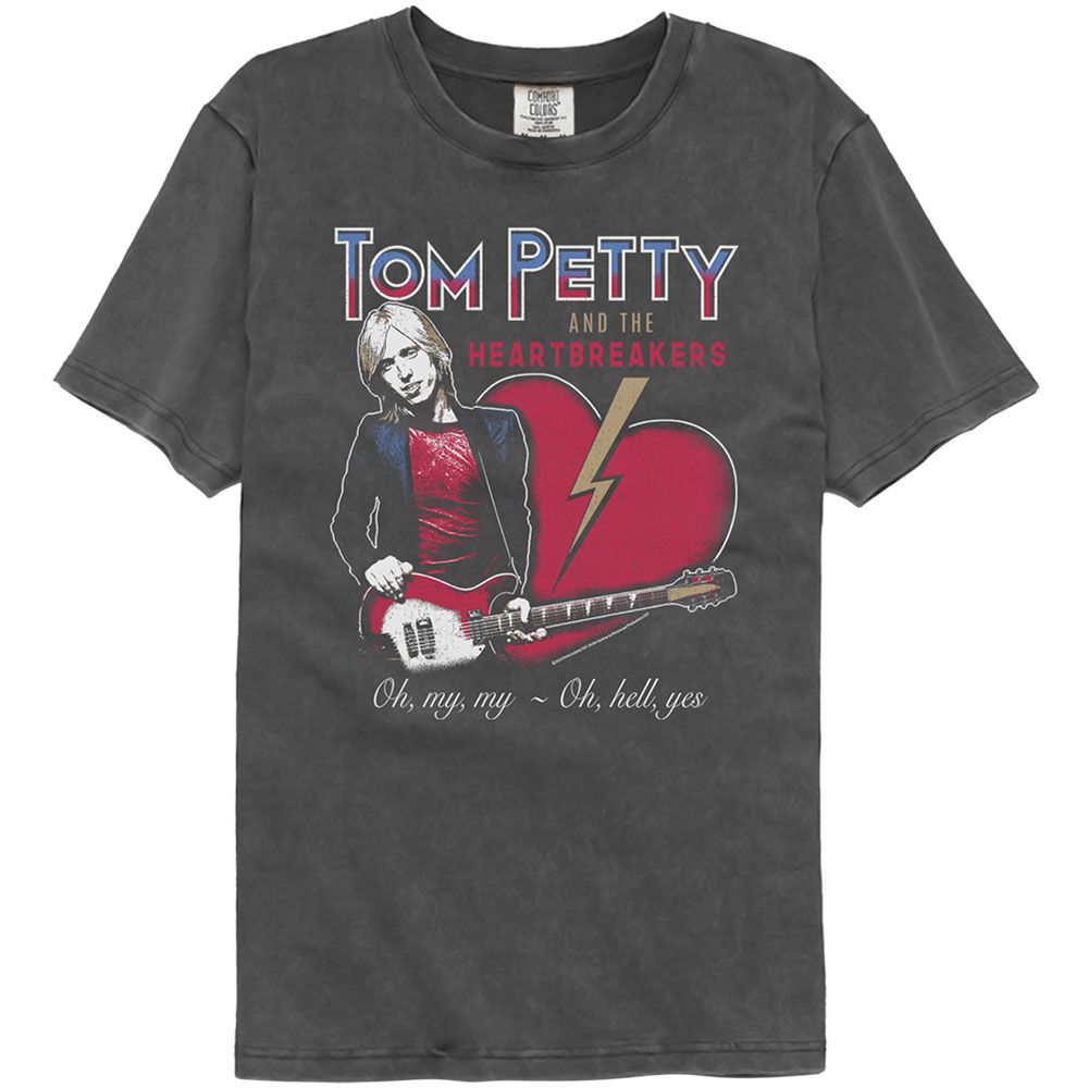 Tom Petty Oh My My Officially Licensed Adult Short Sleeve Washed Black T-Shirt
