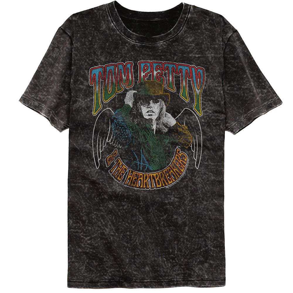 Tom Petty With Wings Officially Licensed Adult Short Sleeve Mineral Wash T-Shirt