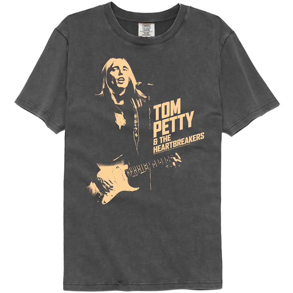 Tom Petty And The Heartbreakers Officially Licensed Adult Short Sleeve Washed Black T-Shirt