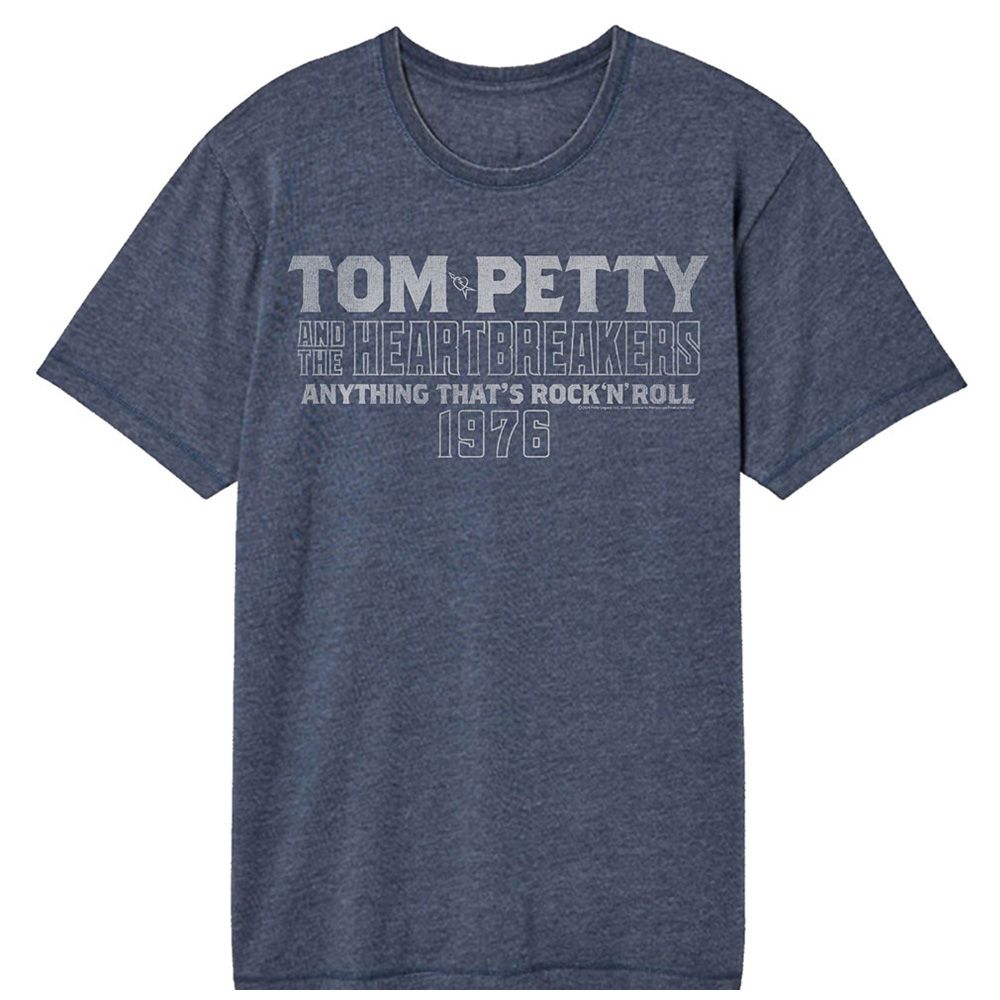 Tom Petty Stacked Text Officially Licensed Adult Short Sleeve Vintage Wash T-Shirt