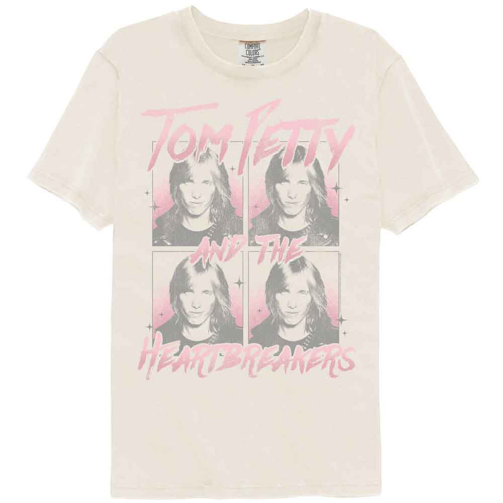 Tom Petty - Four Images - American Classics - Off-White Solid Adult Short Sleeve Comfort Color T-Shirt