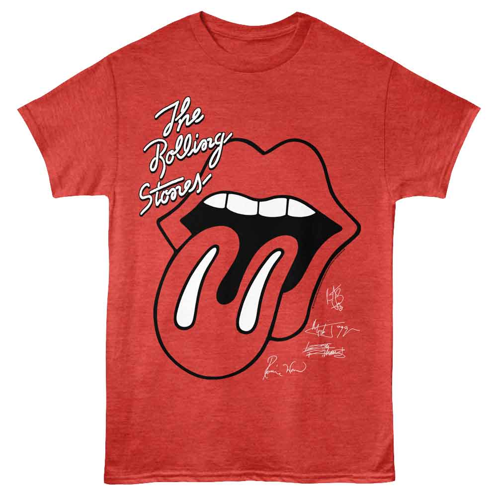 Rolling Stones - Classic Stones - American Classics - Front Print Red Heather Heather Adult Short Sleeve T-Shirt