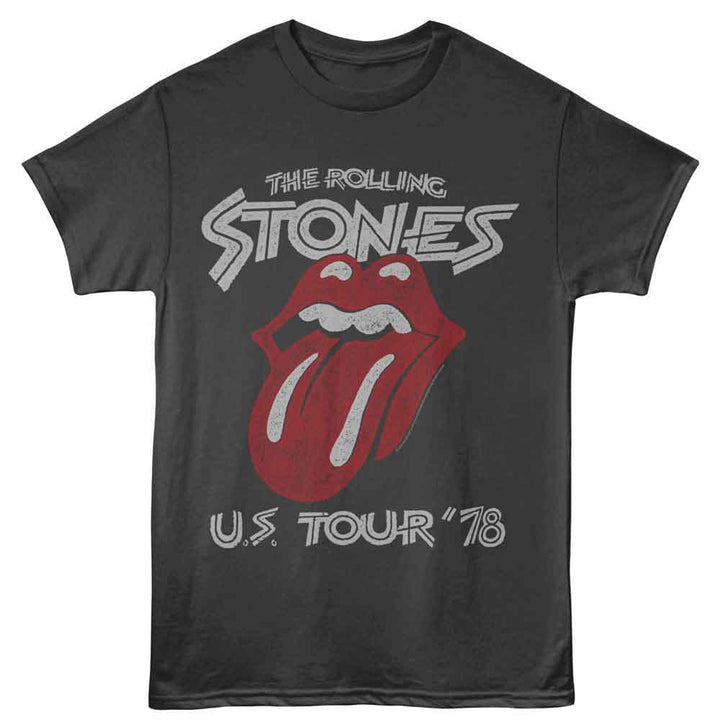 Rolling Stones - Us Tour 78 - American Classics - Front Print Smoke Solid Adult Short Sleeve T-Shirt