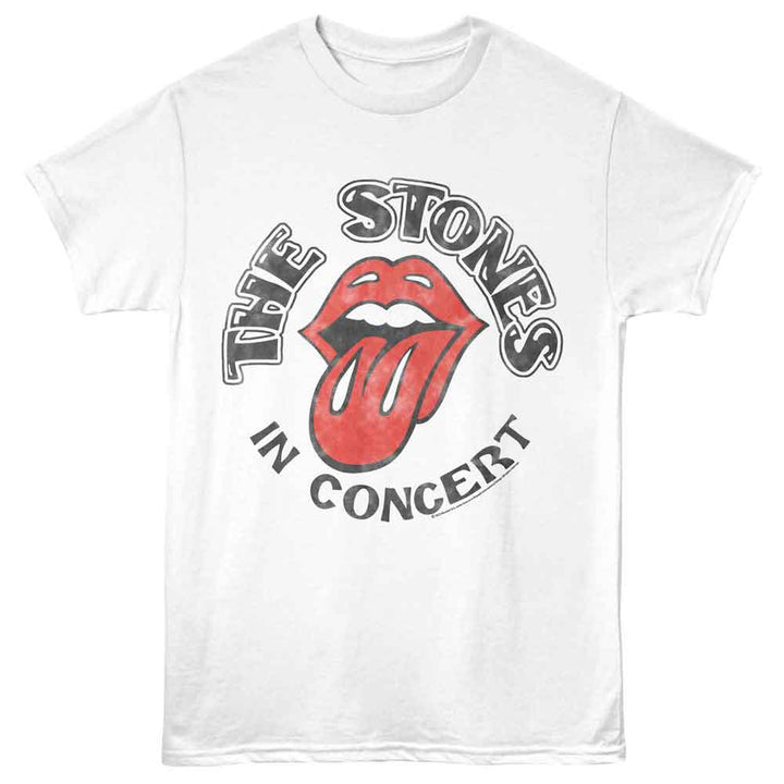 Rolling Stones - In Concert - American Classics - Front Print White Solid Adult Short Sleeve T-Shirt