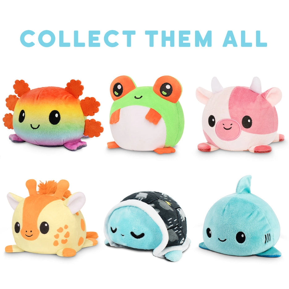 TeeTurtle - Cat and Glow-in-the-Dark Skeleton - Reversible Plush