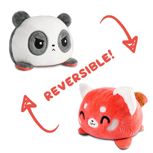 TeeTurtle - Panda and Red Panda - Reversible Plush